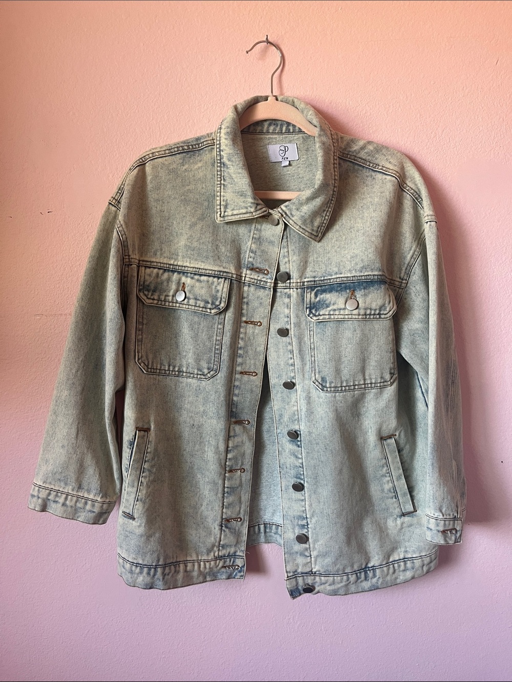 Washed Light Blue Denim Jacket - Women